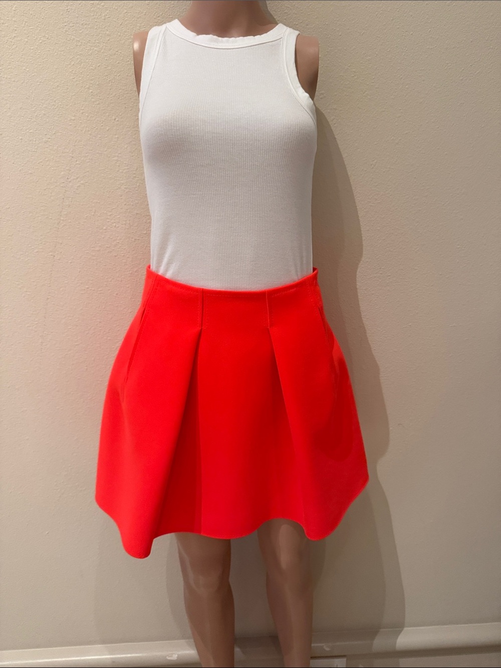 Kenzo Bright Coral Skater Skirt